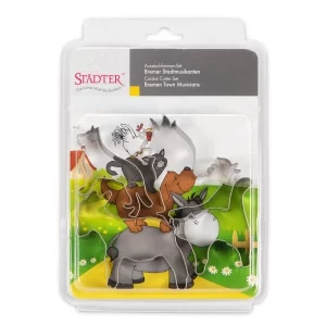 Städter Ausstechform Bremer Stadtmusikanten 8–9,5 Cm Set, 4-teilig 12