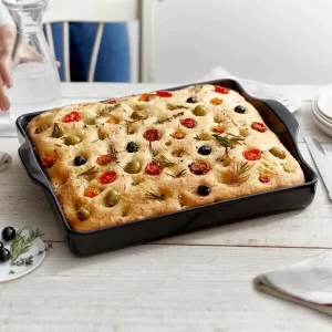 Emile Henry Brotbackform Focaccia 40×31 Cm Kohle 9