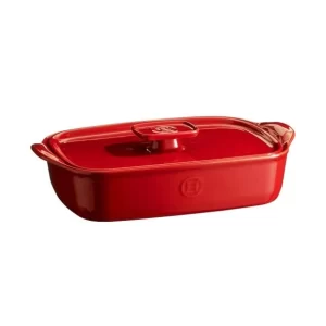 Emile Henry Deckel Für Ultime Rechteckig In Granatapfel 30 X 22 X 3 Cm 12