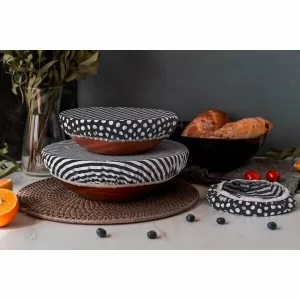 Nuts Innovations AG Textildeckel 3er-Set Schwarz, Weiß Gestreift Unbewachst 10