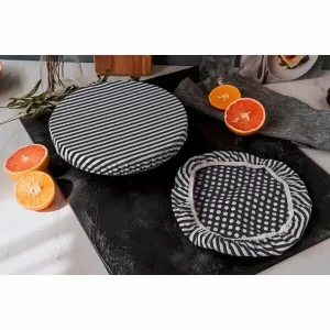 Nuts Innovations AG Textildeckel 3er-Set Schwarz, Weiß Gestreift Unbewachst 12